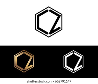CZ initial letters linked with hexagon shape logo
