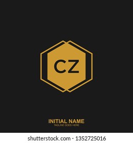 CZ Initial logo letter with minimalist concept