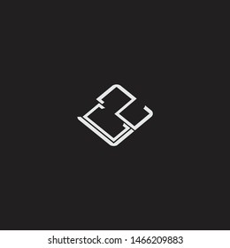CZ Initial Logo letters with rotate squere template