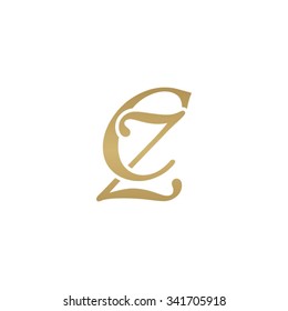 CZ initial monogram logo