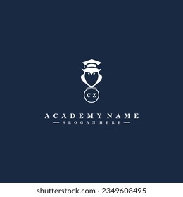 CZ Initials Academy Logo Vector Art Icons and Graphics
