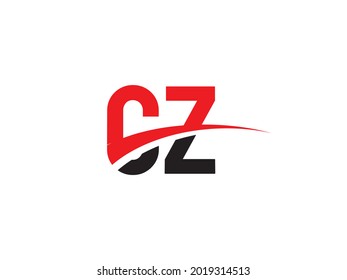 Plantilla de diseño de logotipo inicial de carta CZ