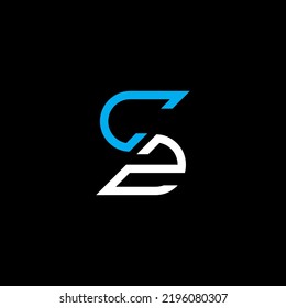 CZ letter logo creative design with vector graphic, CZ simple and modern logo.