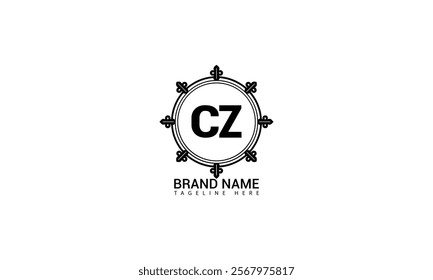 CZ letter logo Creative Design. CZ monogram Logo Unique Concept Vector. CZ creative modern flat abstract initials letter logo.