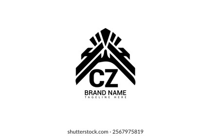 CZ letter logo Creative Design. CZ monogram Logo Unique Concept Vector. CZ creative modern flat abstract initials letter logo.