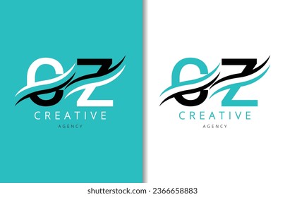 CZ Letter Logo Design with Background and Creative company logo. Modern Lettering Fashion Design. Vector illustration