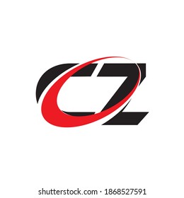 vector de diseño de logotipo de letras CZ