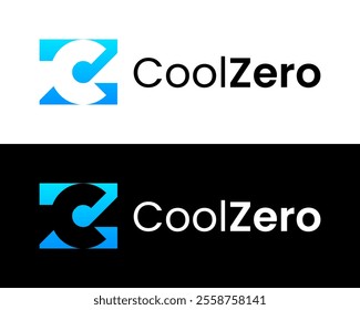CZ letter monogram simple geometric logo design.

