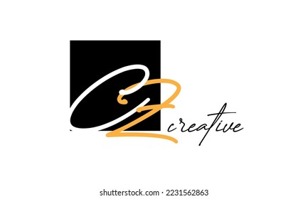 CZ letters creative modern font logo design