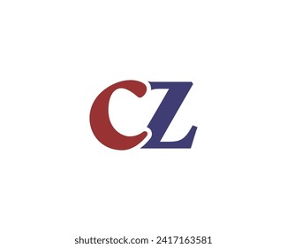 CZ logo design vector template
