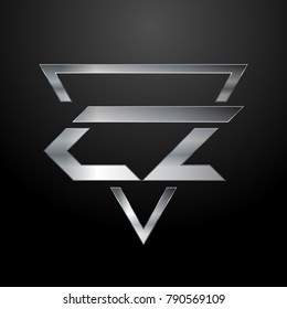 CZ Logo, Monogram, Metal