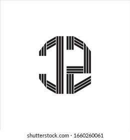 Estilo de esquema monográfico del logotipo CZ vinculado aislado en fondo blanco