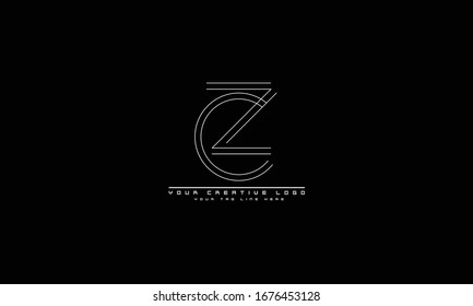 CZ ZC abstract vector logo monogram template