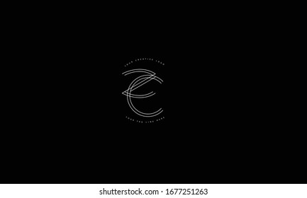 CZ ZC abstract vector logo monogram template
