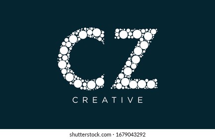 Plantilla de monograma del logotipo del vector abstracto CZ ZC
