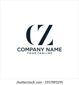 CZ or ZC letter logo design concept