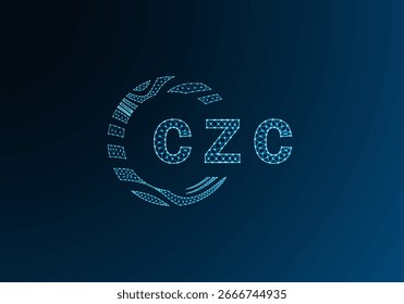 CZC low poly letter logo vector design. CZC lower poly logo design. CZC unique low poly logo design.