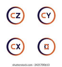 CZ,CY,CX,CD Letter Logo Bundle Monogram set . icon, letter, vector, technology, business, art, symbol, set design .
