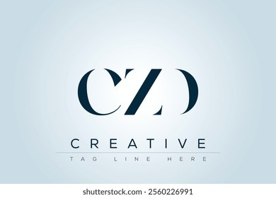 CZD abstract letter logo design. This logo is designed by three abstract letters.