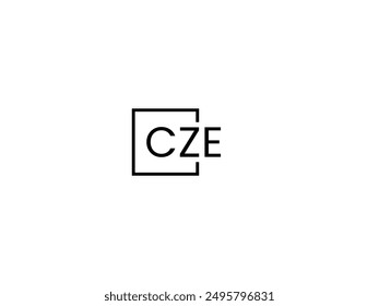 CZE Letter Initial Logo Design Vektorillustration