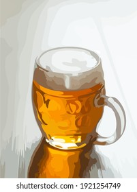 CZECH BEER LAGER, vector illustration