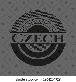 Czech black emblem. Vintage. Vector Illustration. Detailed. 