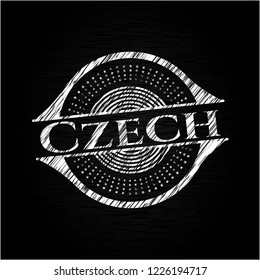 Czech chalkboard emblem