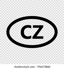 Czech code symbol. short country name. Domain name