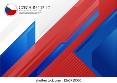 Czech Europe country flag background  beautiful vector illustration template cover modern, futuristic, elegant and symbolic. suitable for banner, card, cover, business, corporate, economic world