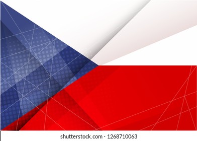 Czech Europe country flag background  beautiful vector illustration template cover modern, futuristic, elegant and symbolic. suitable for banner, card, cover, business, corporate, economic world