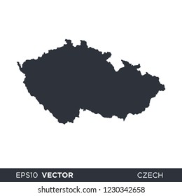 czech - europe state map vector  