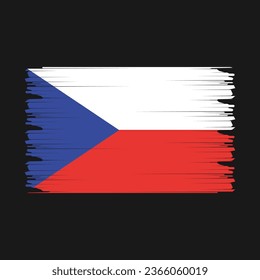 Czech Flag Brush Vector Illustration