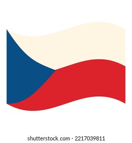 Czech flag icon cartoon vector. Republic state. Water region