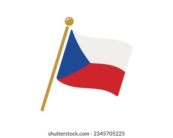 Ilustración vectorial de icono de bandera checa