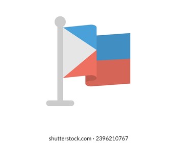 Iconos vectoriales de la bandera checa.