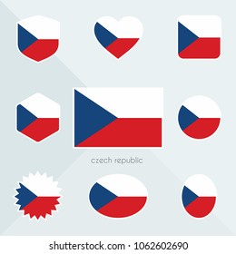 Czech flag. National flag of Czech. Czech vector flag button. Czech independence day.