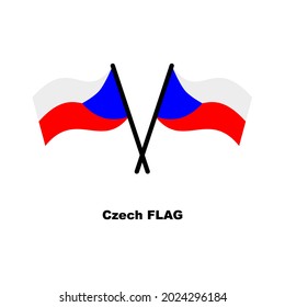 
Czech flag vector, country flags. isolated on white background. suitable for web icon, etc.