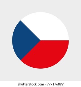 Diseño plano de ilustración de icono de bandera checa
