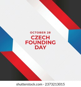 Czech Founding Day design template good for celebration usage. czech flag vector image. flat design. vector eps 10.