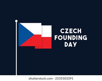 Czech Founding Day. Flat design vector. Eps 20.