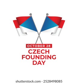 Czech Founding Day vector design template good for celebration usage. Czech Founding Day design. flat design. eps 10.