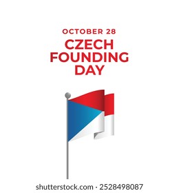 Czech Founding Day vector design template good for celebration usage. Czech Founding Day design. flat design. eps 10.