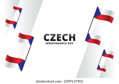 Diseño de fondo del Día de la Independencia Checa