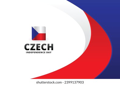 Diseño de fondo del Día de la Independencia Checa