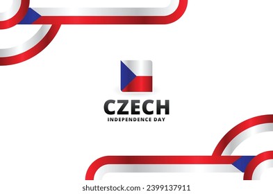 Diseño de fondo del Día de la Independencia Checa