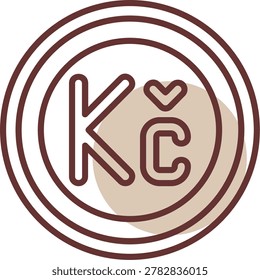 Czech Koruna Symbol Creative Illustration Icon Design