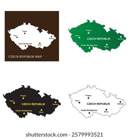 Czech map icon vector illustration design
