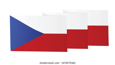 Czech national flag. vector illustration