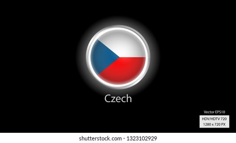 Czech national team logo, round shape with frame.