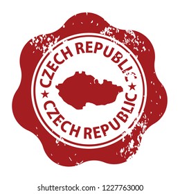 czech repubic, grunge rubber stamp